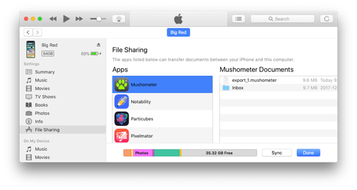 iTunes File Sharing